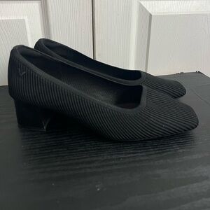 Vivaia Melody Pro Square Toe Knitted Block Heel Heel Black Sz 40eu 9 US
